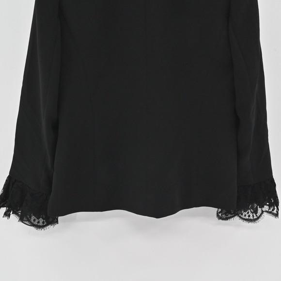 Nina Raynor Ruffle Lace Jacket Womens Sz‎ 12 Whimsigoth Steampunk Vamp Black Vtg - Picture 11 of 11